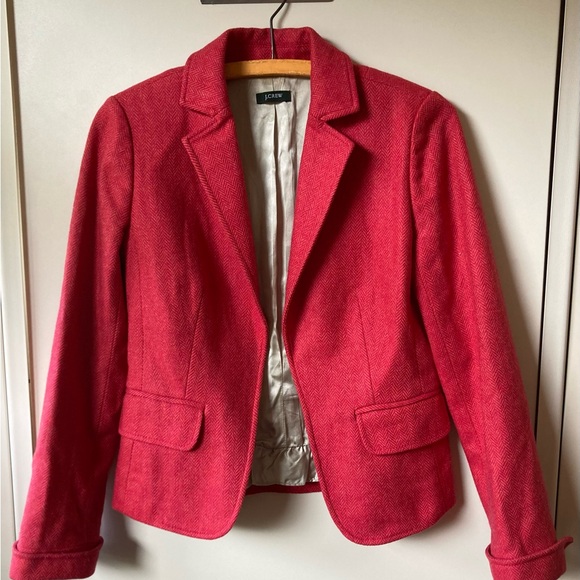 J. Crew Vibrant Red Women's Blazer - Picture 1 of 4